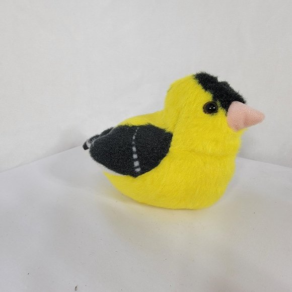 Wild Republic Audubon Birds Chirping Plush American Goldfinch Backyard Series - Picture 1 of 7